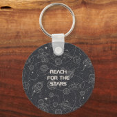 Space Exploration Galaxy Universe Star Personalise Sleutelhanger (Voorkant)