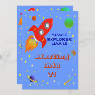 Space Explorer 5x7 Uitnodiging