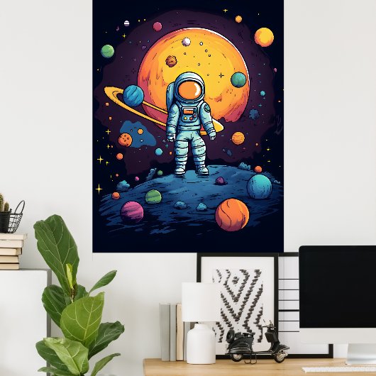 Space Explorer Art Poster (Thuiskantoor)