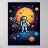 Space Explorer Art Poster (Voorkant)