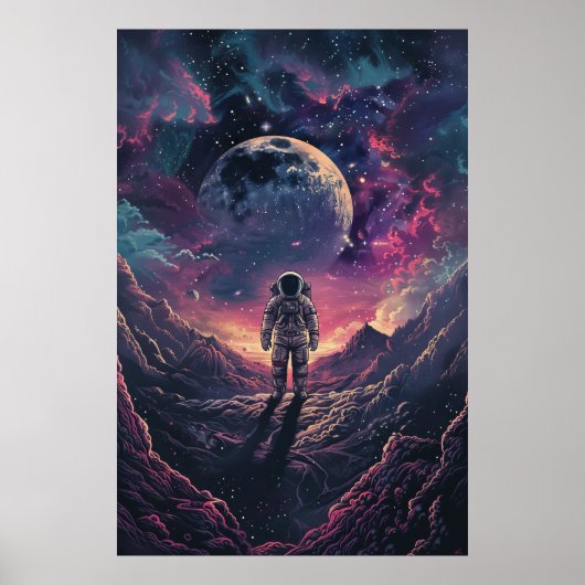 Space Explorer Astronaut Poster (Voorkant)