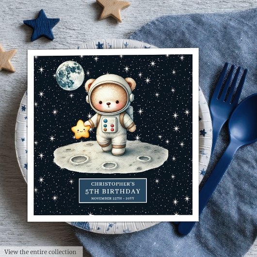 Space Explorer Beer servetten voor Boy Birthday