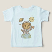 Space Explorer Chiot - Astronaut Chien avec drapea (Design Recto)