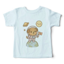 Space Explorer Chiot - Astronaut Chien avec drapea