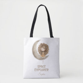 Space Explorer Fairy Moon gepersonaliseerde aangep Draagtas