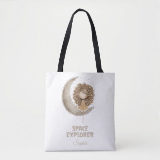 Space Explorer Fairy Moon gepersonaliseerde aangep Draagtas