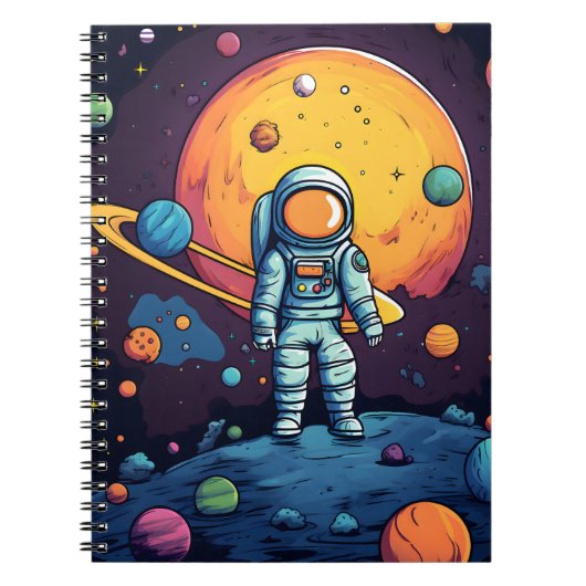 Space Explorer iPad Cover Notitieboek (Voorkant)