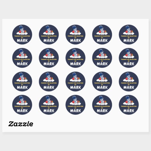 Space Explorer Party Favor Sticker (Feuille)