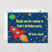 Space Explorer Thank You Postcard Briefkaart (Voorkant / Achterkant)