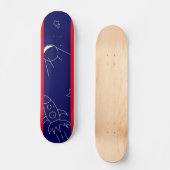 Space Explorers Blauw & Rood, 7 3/4" Skateboard De (Voorkant)