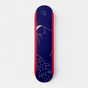 Space Explorers Blauw & Rood, 7 3/4" Skateboard De