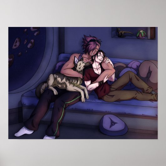 Space Family Hug Poster (Voorkant)