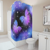 Space Fantasy Butterflies Cosmic Douchegordijn (In situ)