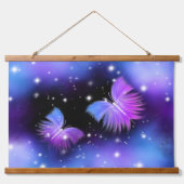 Space Fantasy Butterflies Cosmic Hangend Wandkleed (Voorkant)