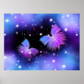 Space Fantasy Butterflies Cosmic Poster (Voorkant)