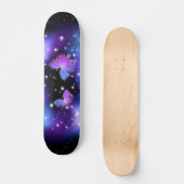 Space Fantasy Butterflies Cosmic Skateboard (Voorkant)