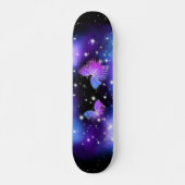 Space Fantasy Butterflies Cosmic Skateboard (Voorkant)