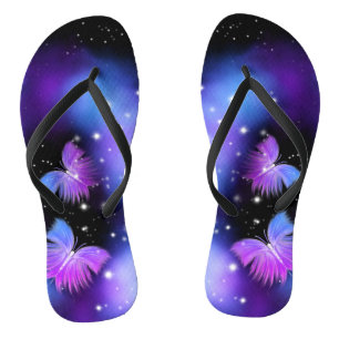 Space Fantasy Butterflies Cosmic Teenslippers