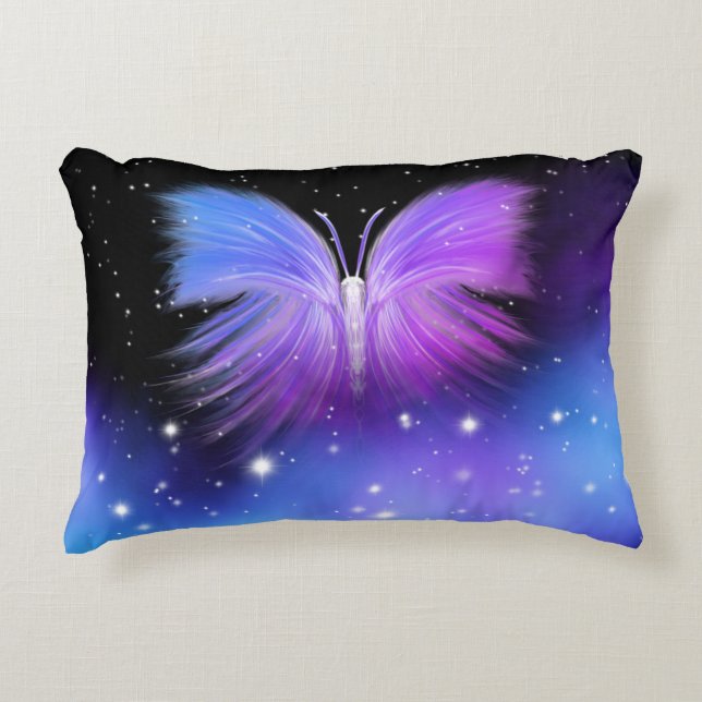 Space Fantasy Butterfly Cosmic Accent Kussen (Voorkant)