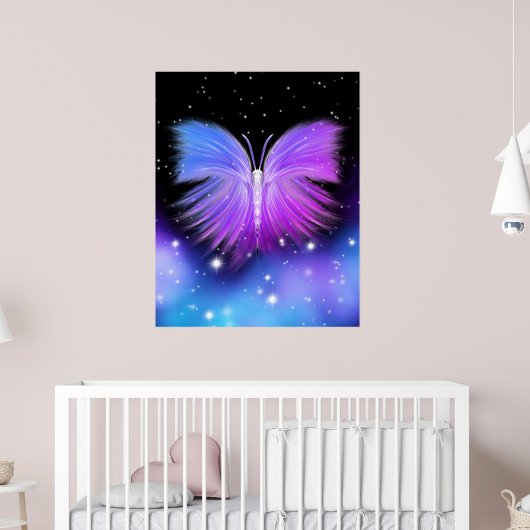 Space Fantasy Butterfly Cosmic Poster (Kinderkamer 2)
