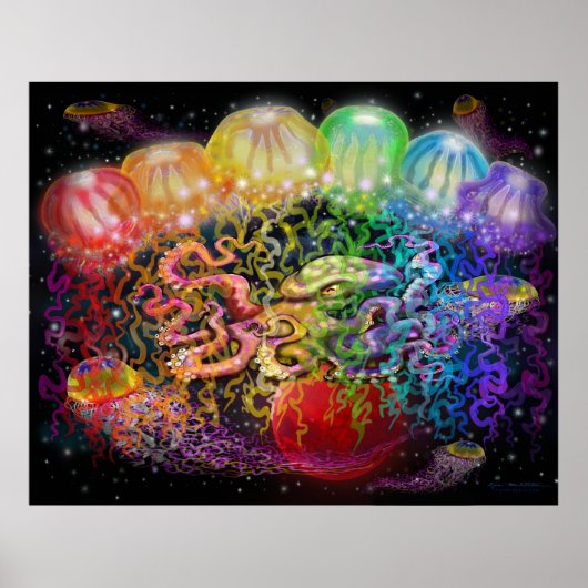 Space Fantasy Tentacles Poster (Voorkant)