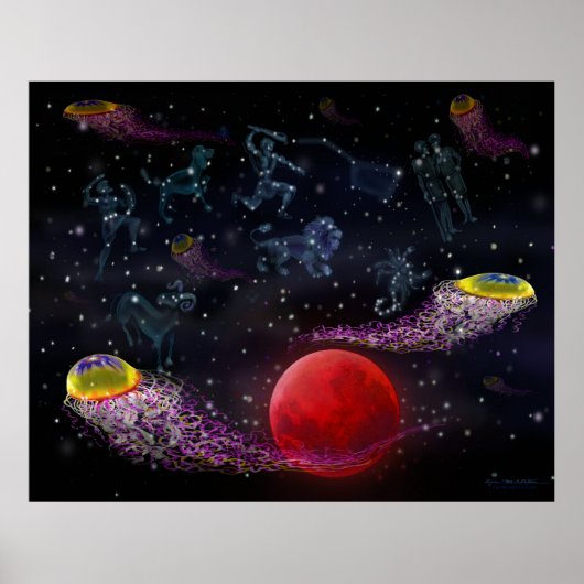 Space Fantasy Tentacles Poster (Voorkant)