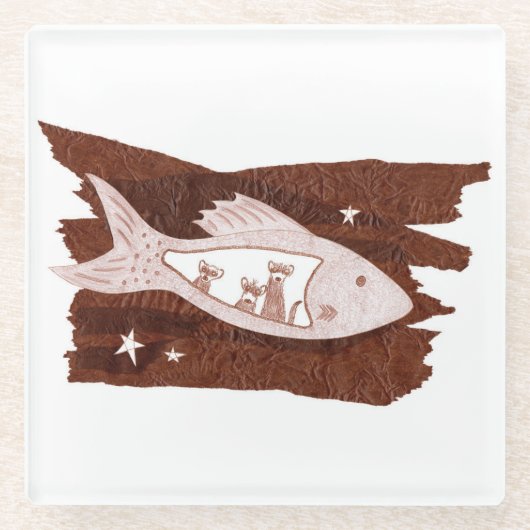 Space Ferrets Glass Onderzetter (Voorkant)