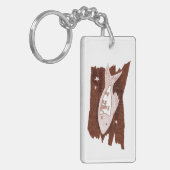 Space Ferretten Acrylische Sleutelhanger (Voorkant Links)