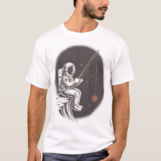 Space Fisher – Astronaut die de Zon en Maan vangt T-shirt