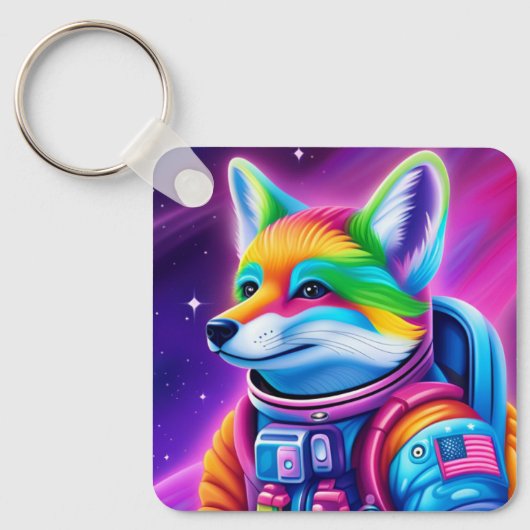 Space Fox Sleutelhanger (Voorkant)
