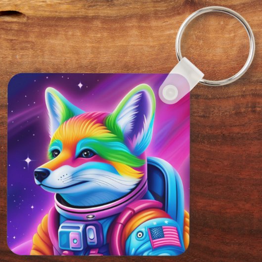 Space Fox Sleutelhanger (Achterkant)