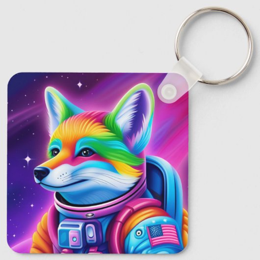Space Fox Sleutelhanger (Achterkant)