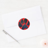Space Furry poot Ronde Sticker (Envelop)