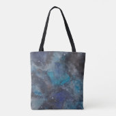 Space Galaxy Aangepaste naam Stars Canvas tas (Achterkant)