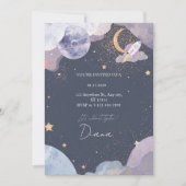 Space Galaxy Birthday Invitation Kaart (Voorkant)