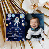 Space Galaxy Boy 1er Anniversaire Invitation
