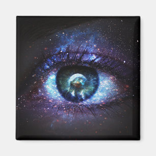 Space Galaxy Earth Oogmagneet Magneet