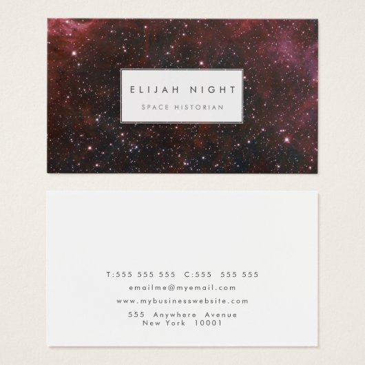 Space Galaxy Interstellar Travel Science Fiction (Devant & derrière)