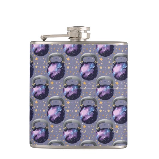 Space Galaxy Kettlebell Heupfles (Voorkant)