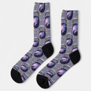 Space Galaxy Kettlebell Sokken