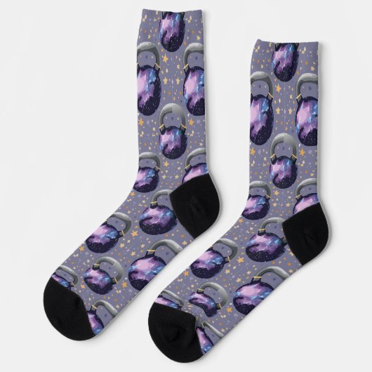 Space Galaxy Kettlebell Sokken (Links)