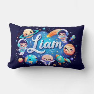 Space Galaxy Liam gepersonaliseerd Sierkussen Kussen