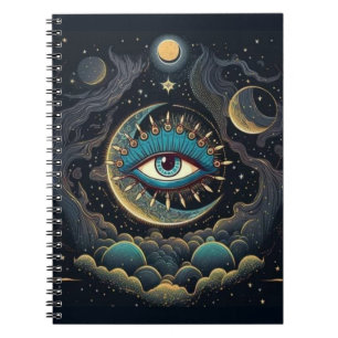 Space Galaxy Maan Oog Notitieboek
