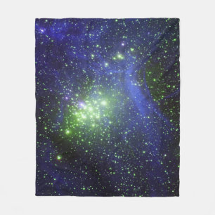 SPACE GALAXY NEBULA STARS PLANETS BLANKET FLEECE DEKEN