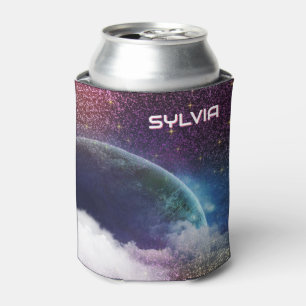 Space Galaxy Planeet   Gepersonaliseerde blikjesko Blikjeskoeler