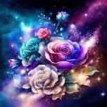 Space Galaxy Roses Jigsaw Puzzle<br><div class="desc">Space Galaxy Roses Jigsaw Puzzle. Un beau portrait de roses colorés dans un espace. Image haute définition</div>