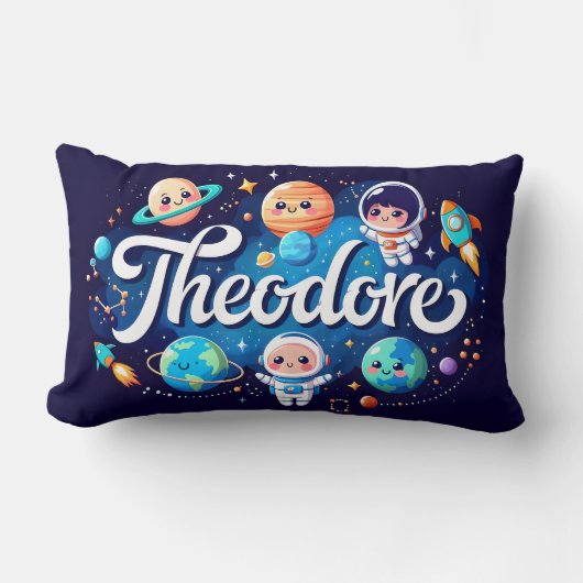 Space Galaxy Theodore oreiller à lancer personnali (Recto)
