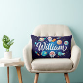 Space Galaxy William oreiller à lancer personnalis (Chaise)