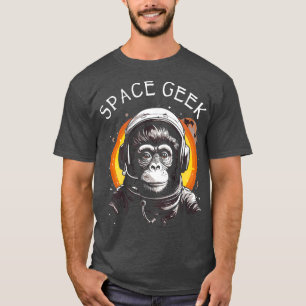 Space Geek Monkey Aap Chimp Astronaut T-shirt