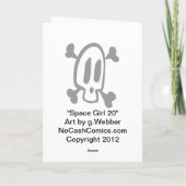 Space Girl 20 Wenskaarten Kaart (Achterkant)